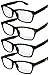 New Wayfarer Style Plastic Reading Glasses with Clear Bifocal Lens 540748TCB