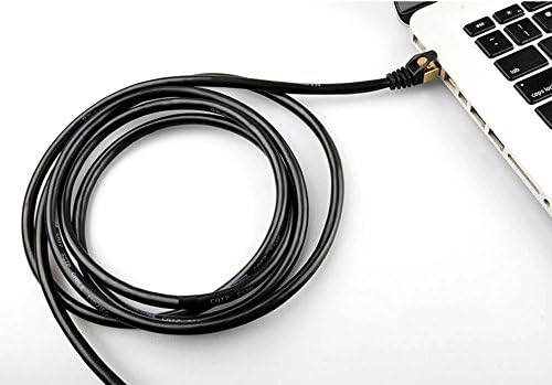 iCREAT Premium CAT-7 Double Shielded 10 Gigabit 600MHz Ethernet Cable,7 Feet Black