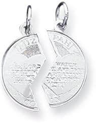 Sterling Silver Breakapart Mitzpah Charm