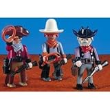 Playmobil #7273  -  3 COWBOYS and Accessories