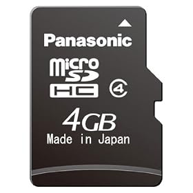 Panasonic RP SM04GFE1K - Carte m�moire flash - 4 Go - Class 4 - microSDHC