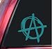 Anarchy Symbol Vinyl Decal Sticker - Teal