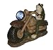 Solar LED Light Garden Frog on Motorcycle