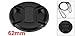uxcell Univeral 62mm Dia Center Pinch Front Lens Cap for DSLR Camera