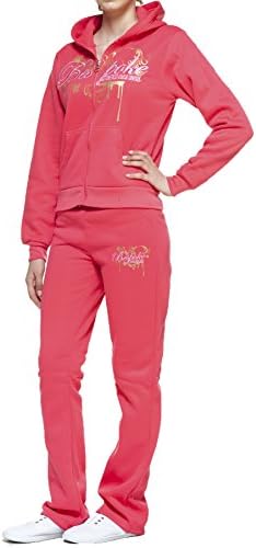 Women's Junior Fitness 2 Piece Active Wear Suit Swalosky by Gazoz Salmon Large