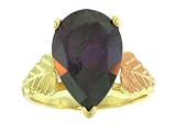 Authentic! Black Hills Gold Women's Ring Yellow-gold W/Pear Shape 10x15MM Amethyst (February Birthstone)