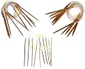 40" Inch Circular Premium Bamboo Knitting Needles by StitchBerry, 15 Set Collection (US#0 2mm - US#15 10mm)