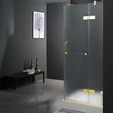 32 x 32 Frameless Shower Enclosure Finish: Polished Brass, Glass Type / Door Configuration: Clear / Reversible Door, Size: 36 x 36