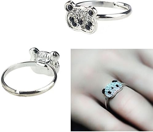 Susenstone(TM) Women Fashion Lovely Cute Full Crystal Rhinestone Panda Animals Rings