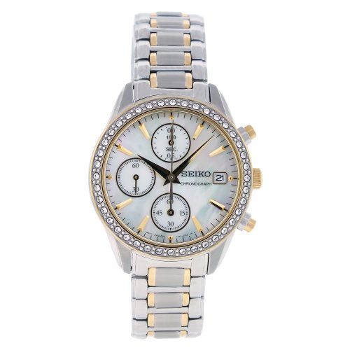 Seiko Women's SNDY20 Two Tone Stainless Steel Analog with Mother-Of-Pearl Dial Watch
