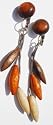 Fragments Collection- Iron, Bayong, Red and White Wood Dangle Earrings
