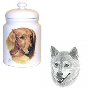Shiba Inu Cookie Jar, Porcelain by Rosalinde by