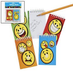 SMILE FACE NOTEPADS (6 DOZEN) – BULK