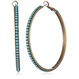 Liz Palacios Circulo Turquoise-Color Crystal Hoop E