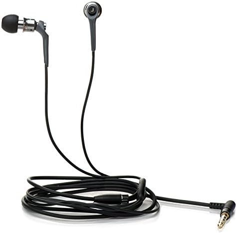 Audiosharp AS1160 Stereo Noise Isolating In-Ear Headphones with Metal Aluminum Housing and In-Line Microphone Mic Rich Bass, Compatible with Apple iPhone iPad iPod Samsung Galaxy Smartphone (Grey)