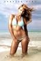 Jessica Alba in Blue Bikini, Photo Print Poster