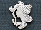 Sterling Silver Antiqued Lady Pin