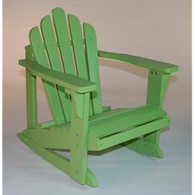 Lime Green Child's Adirondack Rocking Chair by 
