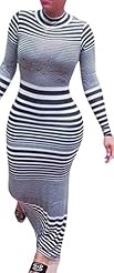 Sexy Striped Print Cocktail Wrap Long Sleeves Polyester/Rayon/Spandex Bodycon Dress/Club Dress/Homecoming Dress/Prom Dress/Wedding Dress 