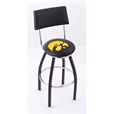Iowa Hawkeyes 25 Single-ring Swivel Bar Stool with seat back