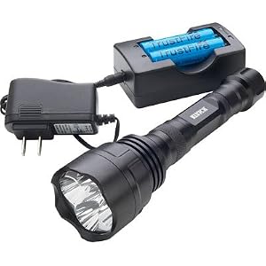 Klutch 15 Watt, Rechargeable Self-Defense Flashlight with 900 Lumens of Spotlight Power!