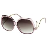 Womens Oversized Low Temple Glam Fashion Translucent Sunglasses