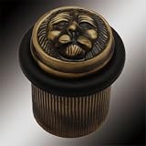 Door Stops Antique Brass, Lion's Den Door Bumper Antique Brass Floor Mount