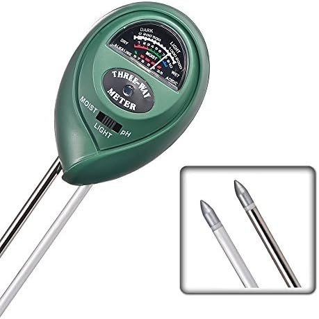 Plant King® 3-in-1 Soil Moisture Meter for Gardening, Farming, with pH Acidity, Moisture and Sunlight Testing Usage (No Battery needed)