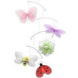 Multi Layered Butterfly Dragonfly Ladybug Flower Bee Mobile Decorations -... by Bugs-n-Blooms