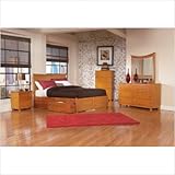 Miami Platform Flat Panel Bedroom Set in Caramel Latte Size: Queen