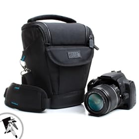 USA Gear Weather Resistant Digital SLR Zoom Holster Case & Gadget Bag for Select Olympus Digital SLR Cameras ** Includes Accessory Bag and Mini Tripod **