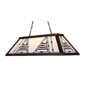 Tiffany Game Room Lighting 4-Light Chandelier in Dark Mahogany Wood by Landmark Lighting - 70012-4