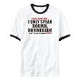 T-Shirt Ringer White " I Only Speak Bokmal Norwegian " Languaje