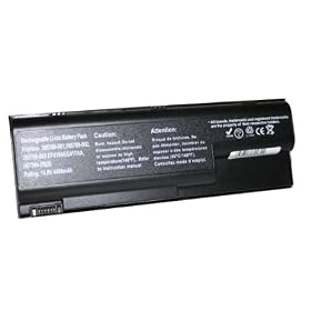 Batterie LI-ION 4400mAh 14.4V noir compatible pour HP Hewlett-Packard Pavilion remplace 395789-001, 395789-002, 395789-003, 396008-001, 403808-001