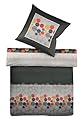 Kaeppel G-009315-10D3-VAKB Bettw&auml;sche 2-teilig Bubbles 155 x 220 cm Biber, Farbe: schwarz