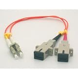 1FT LC Male SC Female Duplex Multimode 62.5/125 Fiber Optic Adapter Cable