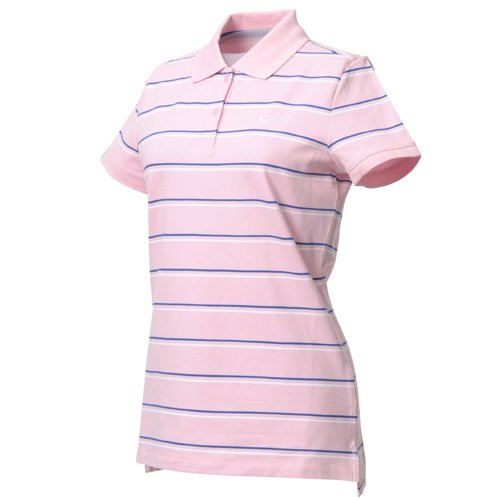 NIKE（ナイキ） 【2010年春モデル】【レディース】ピケストライプ S/S ポロシャツ　ソフトピンク