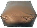 Faux Leather Copper Bean Bag Slab Footstool Pouffe