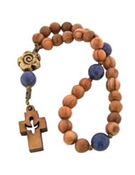 Olive wood with Lapez Anglican Rosary (16cm or 6.3" long)
