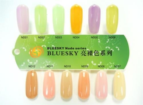 Bluesky Soak Off UV LED Gel Nail Polish PASTEL NUDE BABY LIME GREEN 10ml ND02