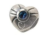 Zable(tm) Sterling Silver September Birthstone Hea Bead / Charm