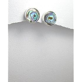 Sterling Silver Abalone Shell Earrings By Gems Couture