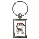 I Love My Afghan Hound Key Chain