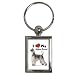 I Love My Afghan Hound Key Chain
