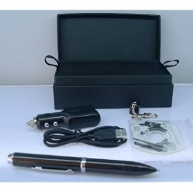 8GB High-definition Video Recording 1280×960, Photo 1600×1200, Audio Recording, Webcam, 4-in-1 Hidden DVR Camera/Camcorder Pen w/Car Charger