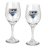 San Diego Padres Primary Logo 2 Piece Wine Glass Set