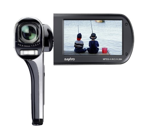 Sanyo Xacti VPC-CG100 Camcorder (5-fach optischer Zoom, 6,9 cm Display, mini HDMI) schwarz