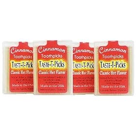 CINNAMON TOOTHPICKS Taste T Picks 4 75ct CINNAMON TOOTHPICKS Taste-T-Picks 4-75ct