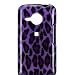 Premium Designer Hard Case for the HTC 6200 Eris Droid, Verizon - Purple Leopard Print