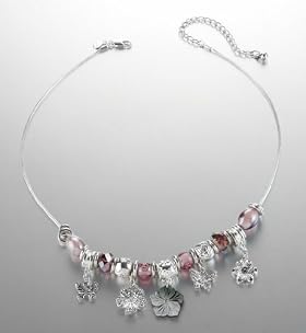 Floral & Butterfly Charm Necklace